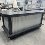 Ebony Metal Mini Mega U Shape Covered Patio Home Bar 1 Ebony Metal Mini Mega U Shape Covered Patio Home Bar