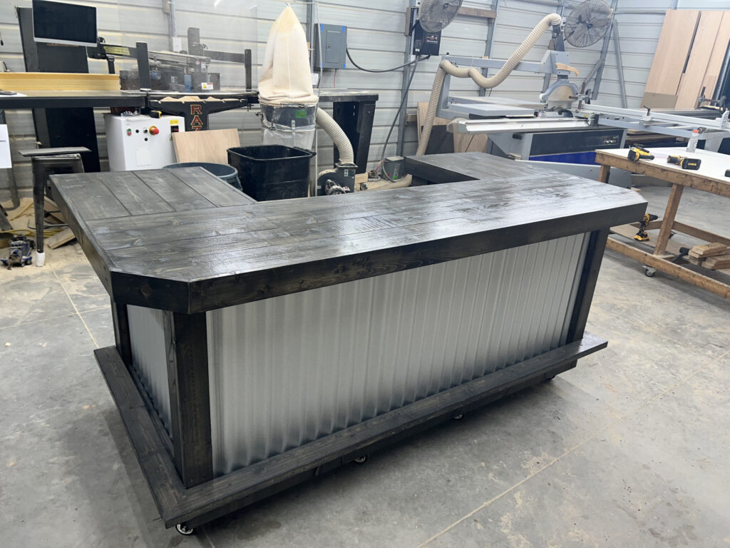 Ebony Metal Mini Mega U Shape Covered Patio Home Bar 2 Ebony Metal Mini Mega U Shape Covered Patio Home Bar