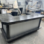 Ebony Metal Mini Mega U Shape Covered Patio Home Bar 2 Ebony Metal Mini Mega U Shape Covered Patio Home Bar