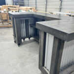 Ebony Metal Mini Mega U Shape Covered Patio Home Bar 4 Ebony Metal Mini Mega U Shape Covered Patio Home Bar