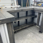 Ebony Metal Mini Mega U Shape Covered Patio Home Bar 5 Ebony Metal Mini Mega U Shape Covered Patio Home Bar