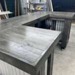 Ebony Metal Mini Mega U Shape Covered Patio Home Bar 6 Ebony Metal Mini Mega U Shape Covered Patio Home Bar