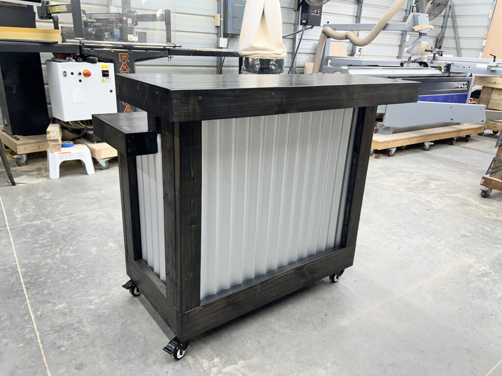 Hello Shiny Metal Reception Desk Ebony color 1 Hello Shiny Metal Reception Desk Ebony color