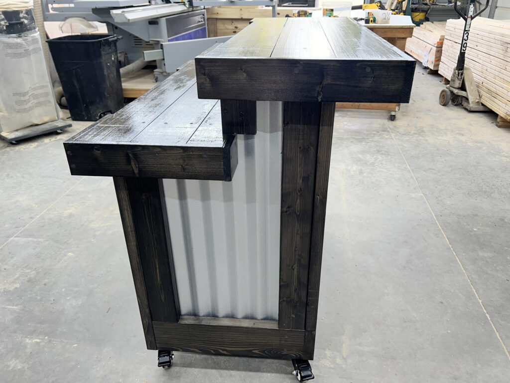 Hello Shiny Metal Reception Desk Ebony color 3 Hello Shiny Metal Reception Desk Ebony color