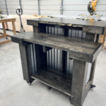 Hello Shiny Metal Reception Desk Ebony color 4 Hello Shiny Metal Reception Desk Ebony color