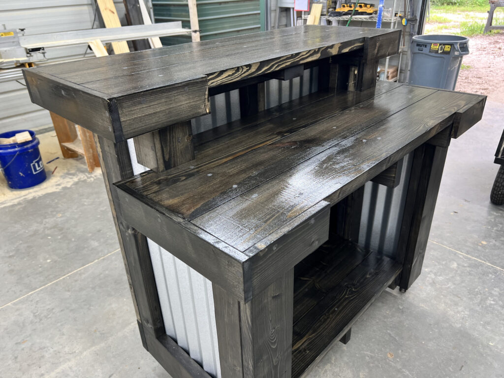 Hello Shiny Metal Reception Desk Ebony color 5 Hello Shiny Metal Reception Desk Ebony color