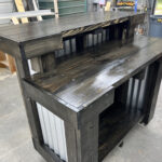 Hello Shiny Metal Reception Desk Ebony color 5 Hello Shiny Metal Reception Desk Ebony color