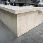 Left Unfinished Providence L shape Large Sales Counter with ADA drop 3 Left Unfinished Providence L shape Large Sales Counter with ADA drop