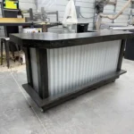 Metal Aurora Covered Patio Home Bar Ebony with casters footrail 2nd 11 shelf 2 Metal Aurora Covered Patio Home Bar Ebony with casters footrail 2nd 11 shelf