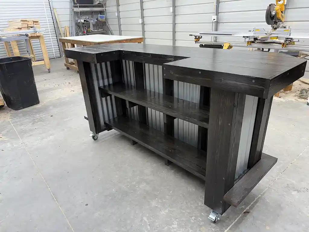 Metal Aurora Covered Patio Home Bar Ebony with casters footrail 2nd 11 shelf 4 Metal Aurora Covered Patio Home Bar Ebony with casters footrail 2nd 11 shelf