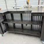 Metal Aurora Covered Patio Home Bar Ebony with casters footrail 2nd 11 shelf 5 Metal Aurora Covered Patio Home Bar Ebony with casters footrail 2nd 11 shelf