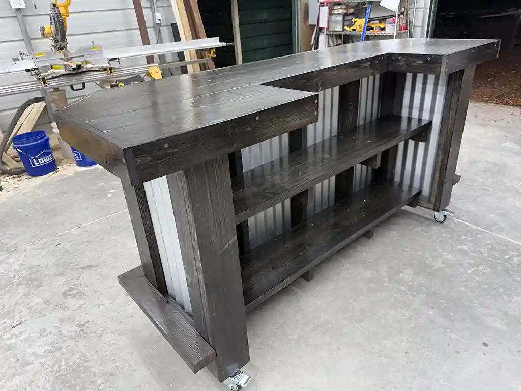 Metal Aurora Covered Patio Home Bar Ebony with casters footrail 2nd 11 shelf 6 Metal Aurora Covered Patio Home Bar Ebony with casters footrail 2nd 11 shelf
