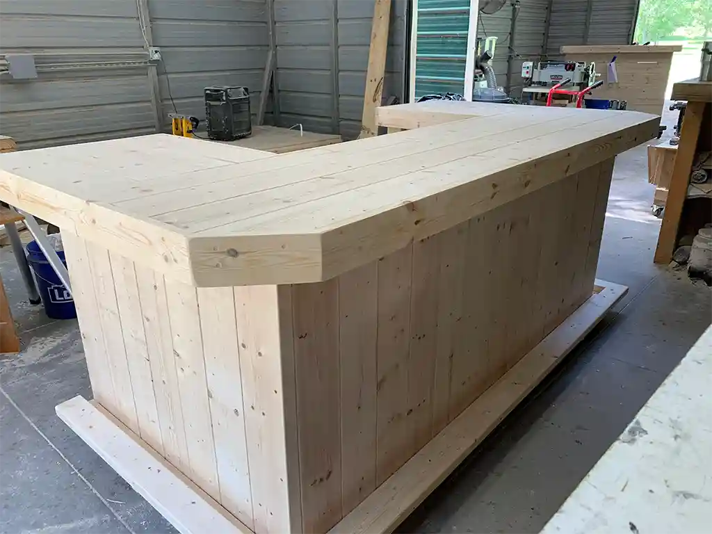Mini Mega U Shape Unfinished Indoor Home Bar 1 Mini Mega U Shape Unfinished Indoor Home Bar