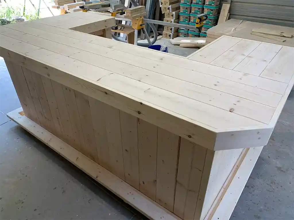 Mini Mega U Shape Unfinished Indoor Home Bar 3 Mini Mega U Shape Unfinished Indoor Home Bar