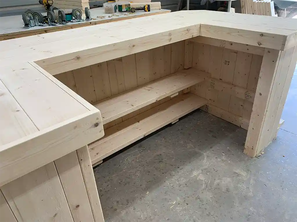 Mini Mega U Shape Unfinished Indoor Home Bar 4 Mini Mega U Shape Unfinished Indoor Home Bar