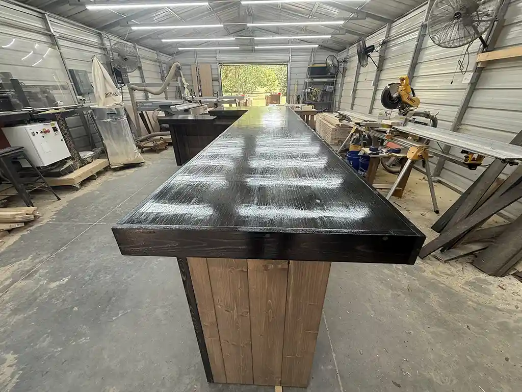 Mushroom Ebony Providence L shape Large Sales Counter with ADA drop 7 Mushroom Ebony Providence L shape Large Sales Counter with ADA drop
