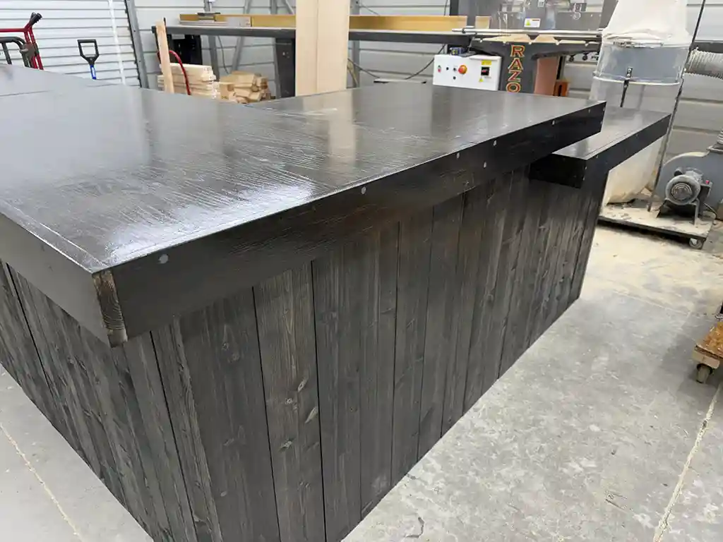 Providence Large Sales Counter - L Shape with ADA drop Ebony 3