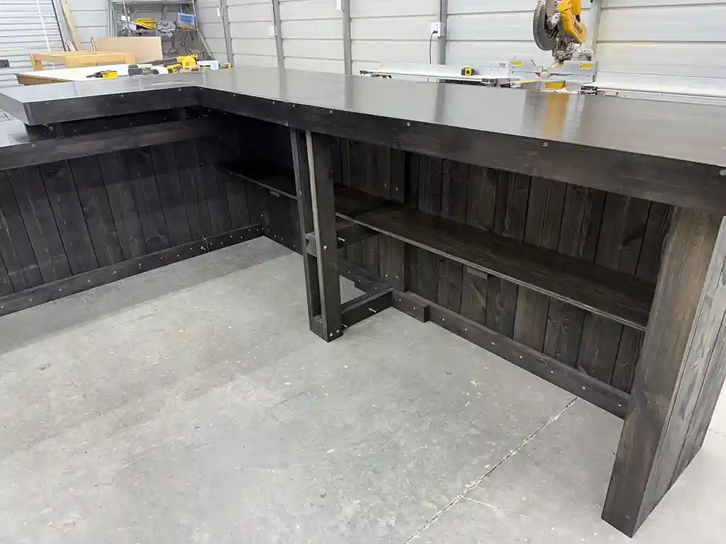 Providence Large Sales Counter - L Shape with ADA drop Ebony 6