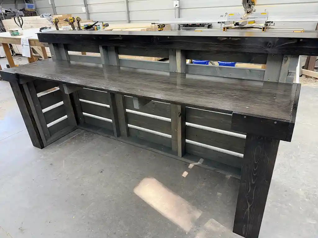 Stormwash Ebony Pallet Hello Shabby 2 level Reception Desk 6 Stormwash Ebony Pallet Hello Shabby 2 level Reception Desk