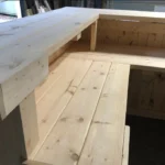 Kitchen L-Shape Plank Top Medium Unfinished - Solid wood bar 2 Kitchen L-Shape Plank Top Medium Unfinished - Solid wood bar 2