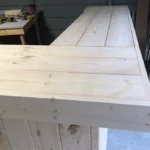 Kitchen L-Shape Plank Top Medium Unfinished - Solid wood bar 5 Kitchen L-Shape Plank Top Medium Unfinished - Solid wood bar 5