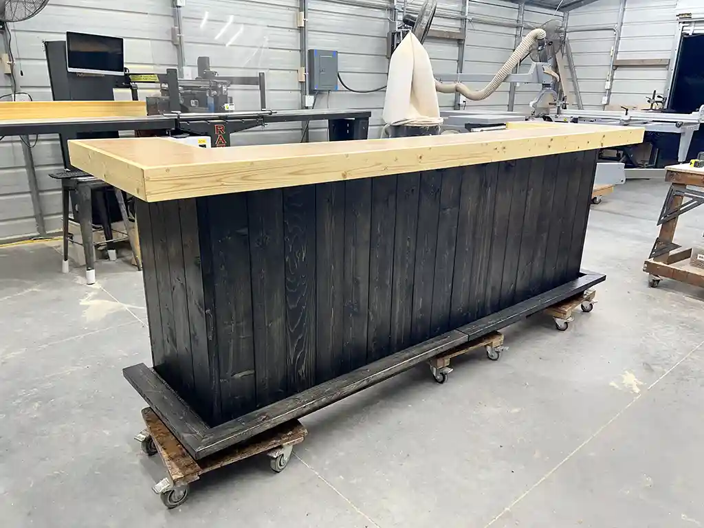 Ebony Natural Ethan U Shape Indoor Home Bar 3 Ebony Natural Ethan U Shape Indoor Home Bar