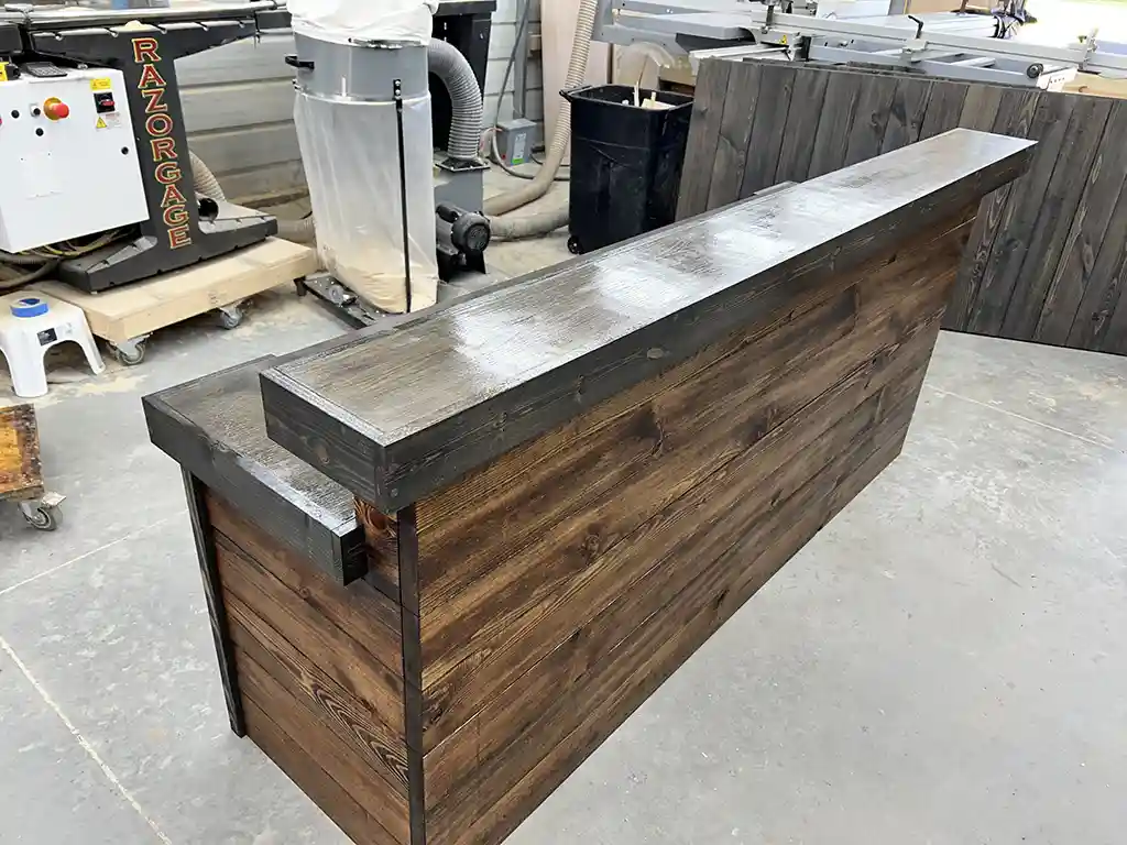 Hello Shabby 2 level Reception Desk Provincial Ebony colors 2 Hello Shabby 2 level Reception Desk Provincial Ebony colors