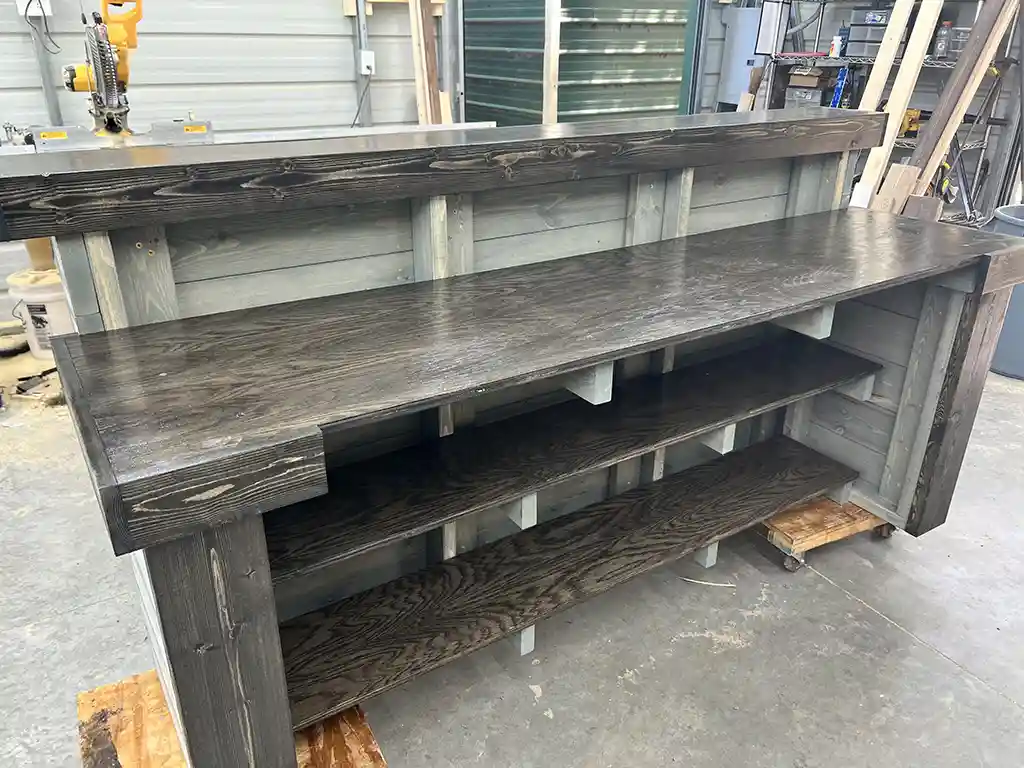 Hello Shabby 2 Level Reception Desk Stormwash Ebony colors 5 Hello Shabby 2 Level Reception Desk Stormwash Ebony colors