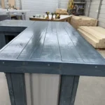 Metal Original L Shape Covered Patio Home Bar Rivers Run with casters 2nd shelf 5 Covered Patio Home Bar Rivers Run color with casters 2nd shelf