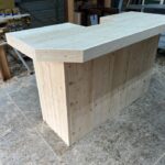 Plank Top U 3 Piece Basement Bar Unfinished - Solid wood bar 1 Plank Top U 3 Piece Basement Bar Unfinished - Solid wood bar 1