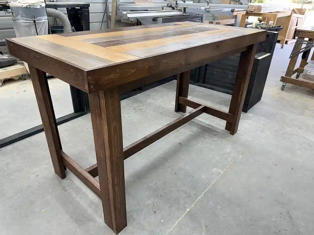 Walniut Maggie High Top Covered Patio Bar Table 2 Walniut Maggie High Top Covered Patio Bar Table