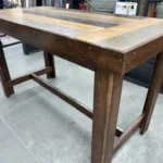Walniut Maggie High Top Covered Patio Bar Table 4 Walniut Maggie High Top Covered Patio Bar Table