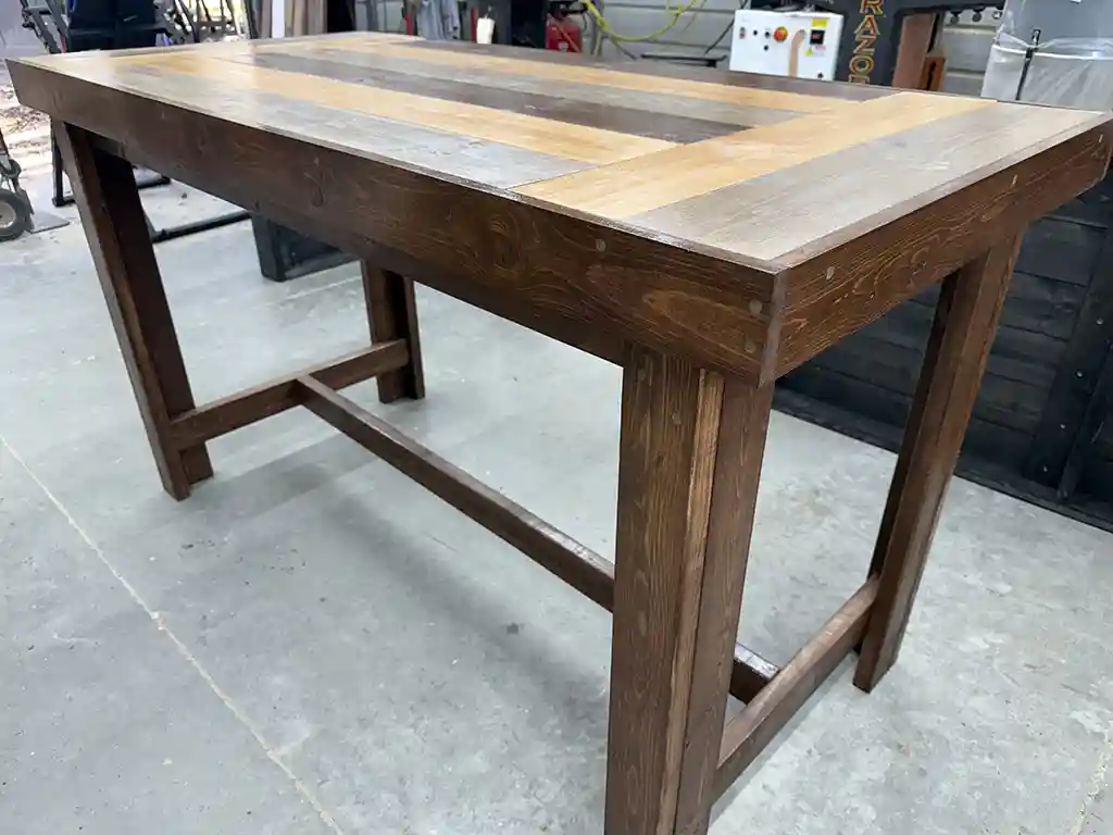 Walniut Maggie High Top Covered Patio Bar Table 4 Walniut Maggie High Top Covered Patio Bar Table
