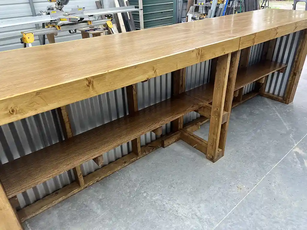 Golden Oak Metal Liberty Large Sales Counter 3 Golden Oak Metal Liberty Large Sales Counter
