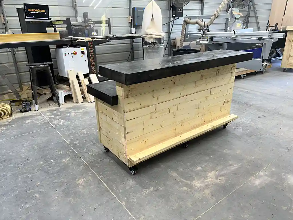 Horizon Buffet Covered Patio Bar Natural Poly Ebony 1