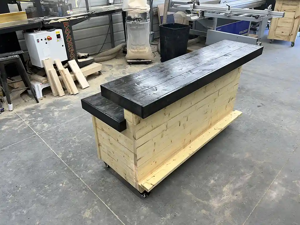 Horizon Buffet Covered Patio Bar Natural Poly Ebony 2