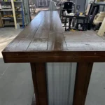 Mini Metal L Shape Covered Patio Home Bar Walnut 5