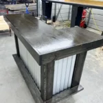 Mini Metal L Shape Indoor Home Bar Ebony 2