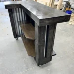Mini Metal L Shape Indoor Home Bar Ebony 4