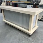 Unfinished Mini Metal L Shape Indoor Home Bar 1