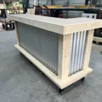 Unfinished Mini Metal L Shape Indoor Home Bar 3