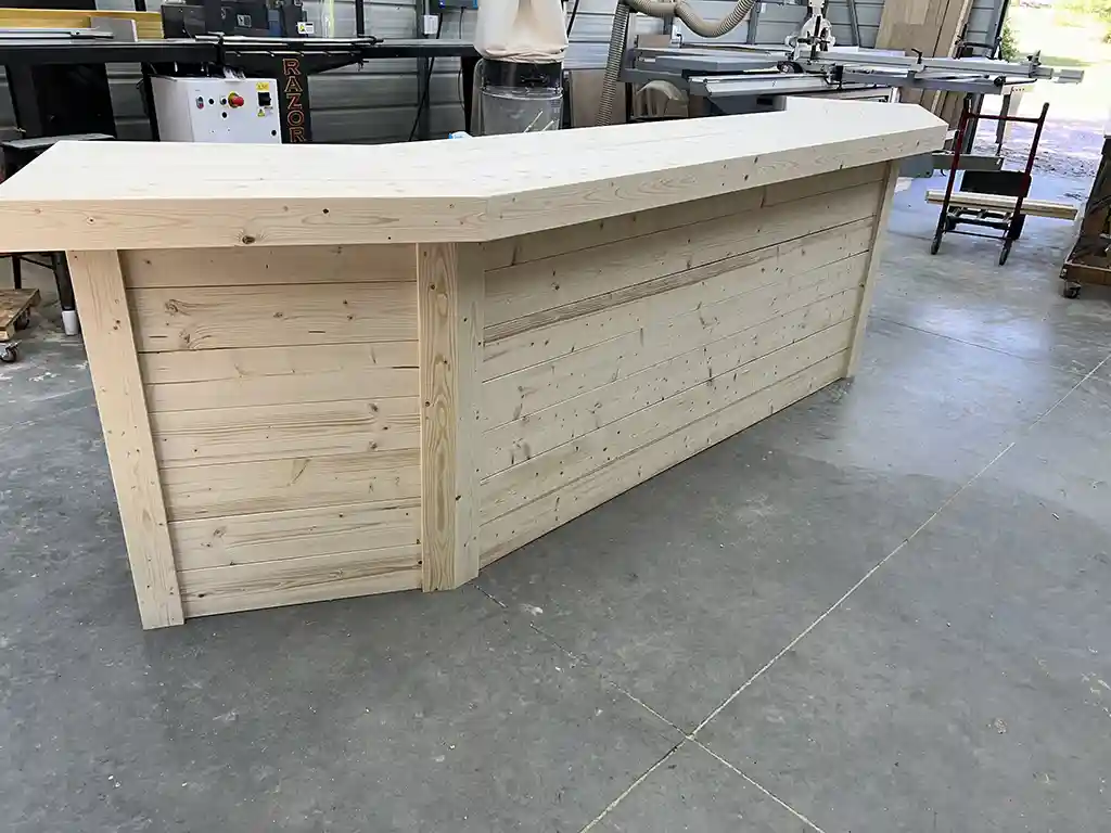 Angle Indoor Home Bar - Unfinished 2 Angle Indoor Home Bar - Unfinished, home decor