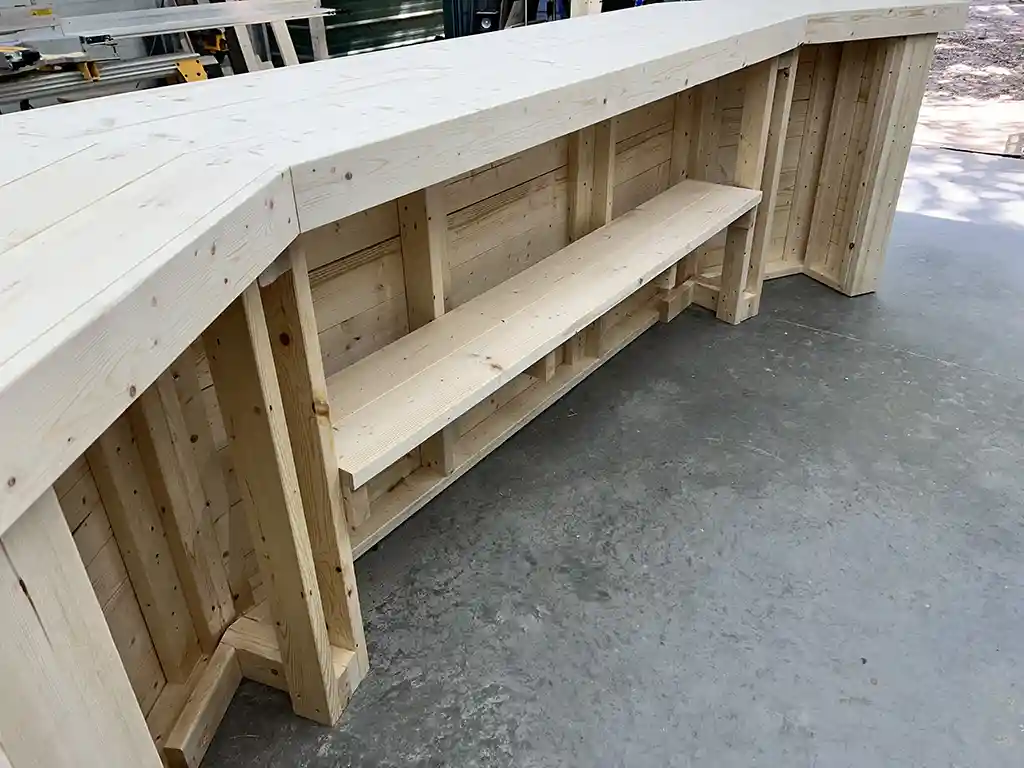 Angle Indoor Home Bar - Unfinished 6 Angle Indoor Home Bar - Unfinished, home decor