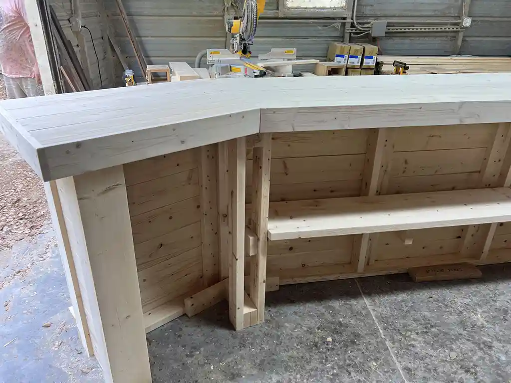 Angle L Shape Indoor Home Bar – Unfinished 6 Angle L Shape Indoor Home Bar – Unfinished, home decor