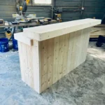 Buffet Smooth Top Unfinished - Solid wood 2-level indoor bar 1 Buffet Smooth Top Unfinished - Solid wood 2-level indoor bar 1