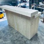 Buffet Smooth Top Unfinished - Solid wood 2-level indoor bar 2 Buffet Smooth Top Unfinished - Solid wood 2-level indoor bar 2