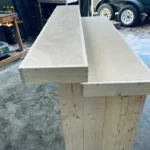 Buffet Smooth Top Unfinished - Solid wood 2-level indoor bar 4 Buffet Smooth Top Unfinished - Solid wood 2-level indoor bar 4