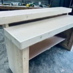 Buffet Smooth Top Unfinished - Solid wood 2-level indoor bar 6 Buffet Smooth Top Unfinished - Solid wood 2-level indoor bar