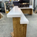 Golden White Aventura – 2 level L shape Large Sales Counter with ADA drop 4 Golden White Aventura - 2 level L shape Large Sales Counter with ADA drop, checkout counter, industrial counter