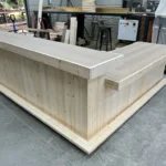 Unfinished Aventura 2 level L shape Large Sales Counter with ADA drop 2 Unfinished Aventura 2 level L shape Large Sales Counter with ADA drop, checkout counter, industrial counter